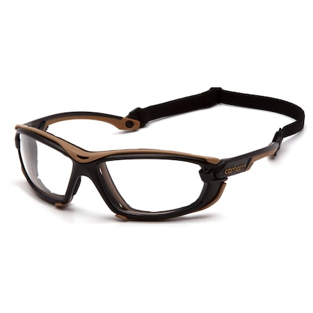 Carhartt Safety eyewear, Black and tan frame CHB1010DTMP